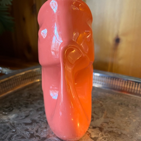 Gurgle Pot Fish Shaped CORAL Pitcher Vase 6.5” 12oz Original 2006 - Picture 4 of 6